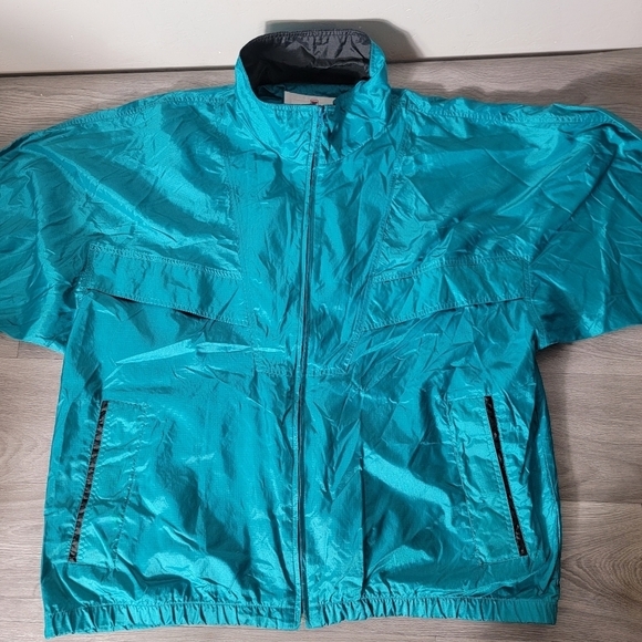 Vintage OBERMEYER Teal Jacket Size 3X Skiwear Vented Full Zip Oversize Parachute - Picture 16 of 16